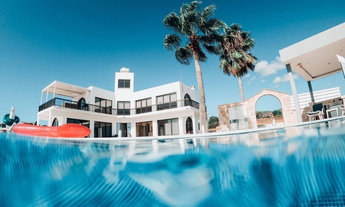 Sea Caves Villa | Secluded large 2 bedroom villa with great sea views in around the farmlands.