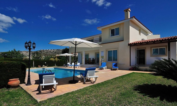 Peyia Town Villa | Super Coral Bay Villa | 4 Bedrooms | Villa Kolikas Tria | Great SeaView.