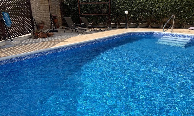 Pegeia Villa | Villa Lesbos is a lovely spacious 2 bedroom villa with a private pool near Beach