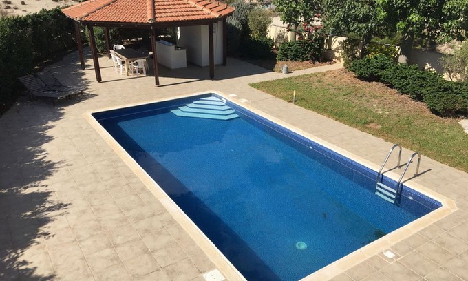 Mazotos Villa | Villa Mazotos Hills 1 with large private garden, swimming pool and family friendly