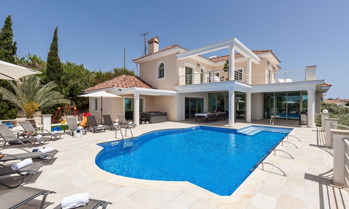 Kissonerga Villa | Villa Sarah - Amazing sea views, private pool, jacuzzi/spa
