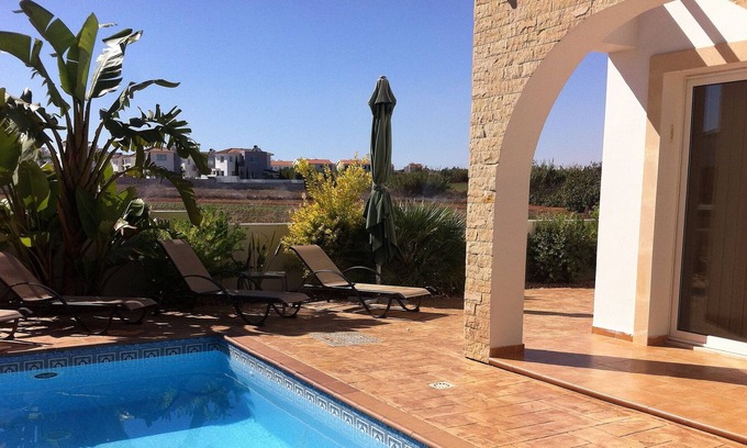 Paralimni Villa | Villa With Private Pool And Free Internet Access and 2 Ensuite shower rooms.