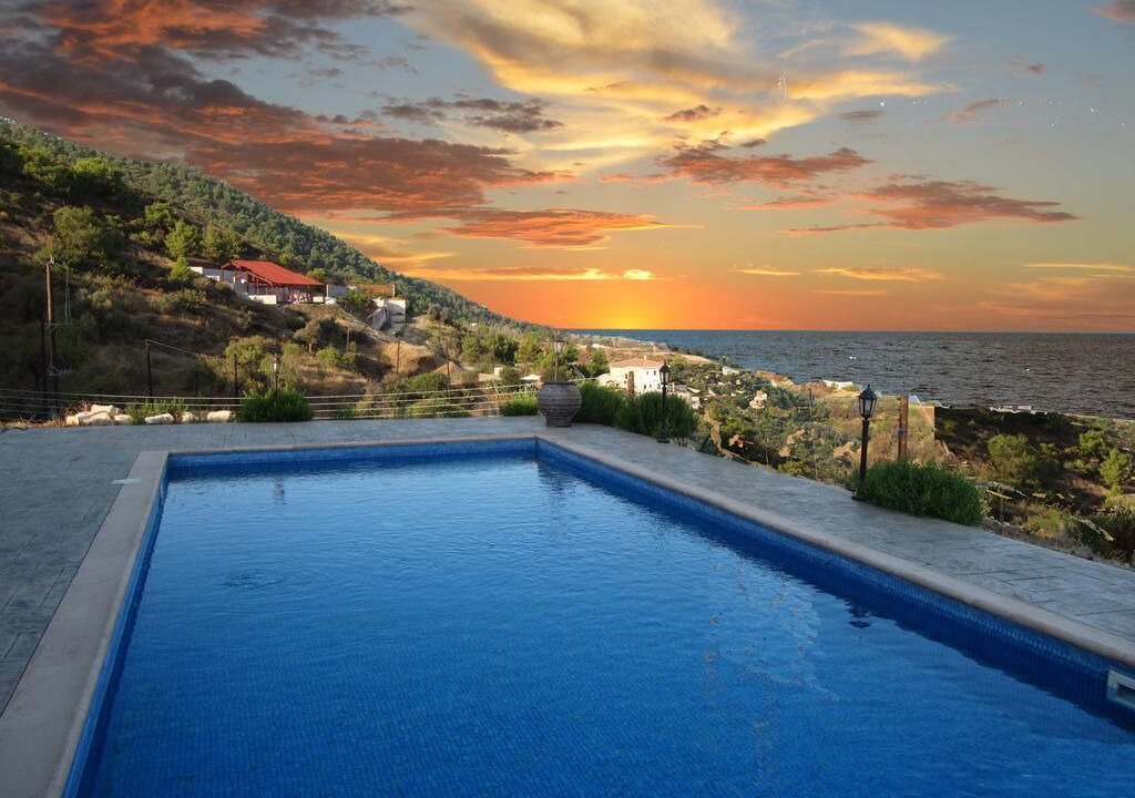 Pomos Villa | Romantic 3-bed villa w/fireplace & pool overlooking the Mediterranean