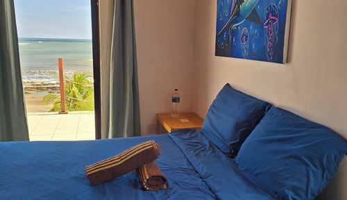 Basic Double Room, Balcony, Beach View