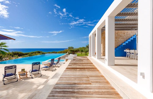 Agios Georgios Pegeias Villa | HUGE 22MX8M PRIVATE INFINITY POOL, STUNNING SEA VIEWS, ULTRA MODERN, SECLUDED