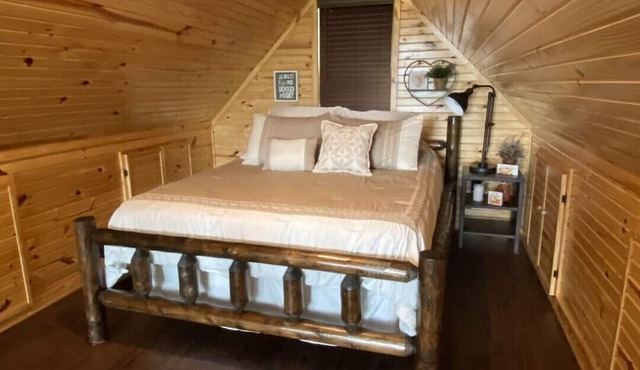 Treehouse/cabin with an amazing view of Mount Magazine in Paris