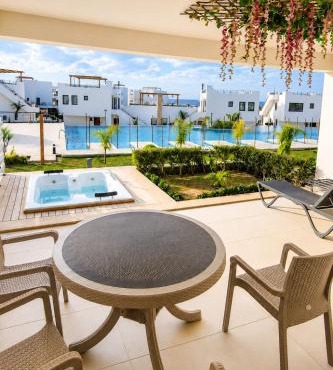 Mykonos Homes retreat with private jacuzzi & pool at Northern Cyprus in Paralimni