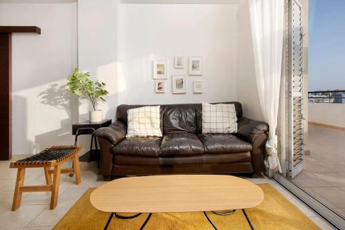 City Center Top Floor Big Balcony 2BR Close to the Beach in Larnaca